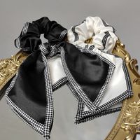 Ribbon Texture Bows Houndstooth Korean Style Hair Rope Wholesale Jewelry Nihaojewelry main image 4