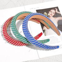 Wholesale Fashion Solid Color Sponge Diamond-studded Headband Nihaojewelry main image 3