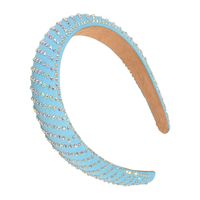 Wholesale Fashion Solid Color Sponge Diamond-studded Headband Nihaojewelry main image 6