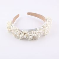 Wholesale New Fashion Inlaid Pearl Flower Wide Headband Nihaojewelry main image 6