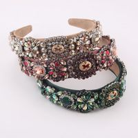 Wholesale Baroque Geometric Diamond Flower Headband Nihaojewelry main image 1