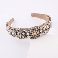 Wholesale Baroque Geometric Diamond Flower Headband Nihaojewelry main image 5