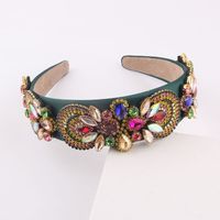 Wholesale Baroque Fashion Color Diamond Wide Headband Nihaojewelry main image 4
