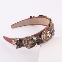 Wholesale Baroque Fashion Color Diamond Wide Headband Nihaojewelry main image 6