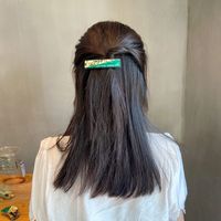 Wholesale Accessories Green Clashing Color Acrylic Hairpin Nihaojewelry main image 3