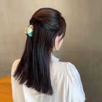 Wholesale Accessories Green Clashing Color Acrylic Hairpin Nihaojewelry main image 4