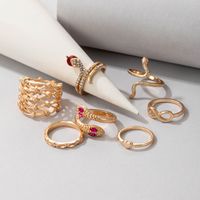 Wholesale Retro Geometric Snake Ring Set Nihaojewelry main image 1