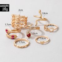 Wholesale Retro Geometric Snake Ring Set Nihaojewelry sku image 1