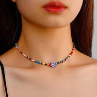 Wholesale Jewelry Bohemian Color Flower Rice Bead Necklace Nihaojewelry main image 3