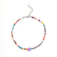 Wholesale Jewelry Bohemian Color Flower Rice Bead Necklace Nihaojewelry sku image 1