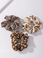 Wholesale Retro Floral Leopard Rubber Band Hair Scrunchies Nihaojewelry main image 6