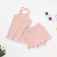 Vente En Gros Camisole De Couleur Unie Pour Enfants Deux Pièces Nihaojewelry main image 3