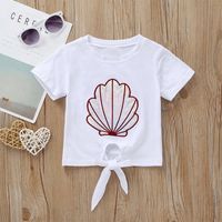 Wholesale Children's Shell Fish Tail Short-sleeved T-shirt Flared Pants Two-piece Nihaojewelry main image 3