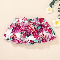 Summer Girls' Fashion Romper Suit Letter Print Baby Short Sleeve Jumpsuit Short Skirt Two-piece Suit main image 5