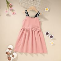 Bows Hit Color Suspender Fashion Children's Dress Wholesale Nihaojewelry main image 1