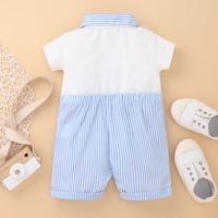 Einteilige Baby 2021 Sommer Baby Neue Kurz Ärmel Ige Gefälschte Zweiteilige Stram Pler Stram Pler Stram Pler Kinder Kleidung main image 3