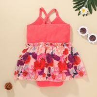 Wholesale Children's Flower Printed One-piece Romper Nihaojewelry main image 6