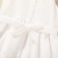 Robe Blanche Pour Enfants À Bretelles De Mode En Gros Nihaojewelry main image 5