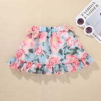 Wholesale Summer Children's Printed Sling Shirt Skirt Suit Two-piece Nihaojewelry main image 5