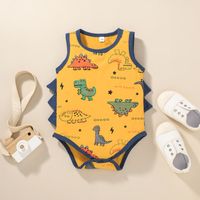2021 Baby Clothes New Dinosaur Romper Jumpsuit Baby Cartoon Vest Jumpsuit Summer Clothing sku image 5