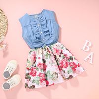 Printed Children's Casual Vest Dress Wholesale Nihaojewelry sku image 1