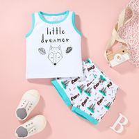 Wholesale Children's Leters Vest Two-piece Sportswear Suit Nihaojewelry sku image 3