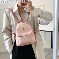 Fashion Minimalist Preppy Style Backpack Travel Simple Western Style Girl's Backpack 2021 New Summer Little Fresh Ins sku image 2