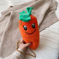 Cute Carrot Shoulder Messenger Plush Bag Wholesale Nihaojewelry sku image 1