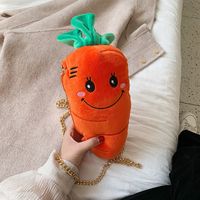Cute Carrot Shoulder Messenger Plush Bag Wholesale Nihaojewelry sku image 2