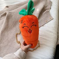 Cute Carrot Shoulder Messenger Plush Bag Wholesale Nihaojewelry sku image 3