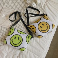 Wholesale Large Capacity Smiley Face Pattern Shoulder Canvas Bag Nihaojewelry main image 1