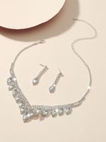 Wholesale Fashion New Crystal Titanium Steel Necklace Wedding Accessories Nihaojewelry sku image 1