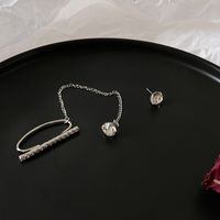 Diamond Tassel Asymmetric Earrings Wholesale Jewelry Nihaojewelry main image 1