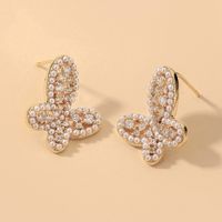 Wholesale Rhinestone Pearl Butterfly Earrings Nihaojewelry main image 1