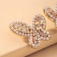 Wholesale Rhinestone Pearl Butterfly Earrings Nihaojewelry main image 5