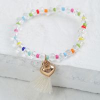 Weaving Crystal Tassel Heart Shape Bracelet Wholesale Jewelry Nihaojewelry main image 3