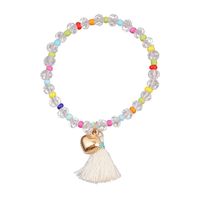 Bracelet En Forme De Coeur Avec Pompon En Cristal De Tissage Bijoux En Gros Nihaojewelry main image 6