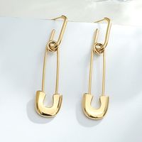 Retro U Shape Plating Stainless Steel No Inlaid Earrings main image 5