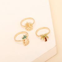 Wholesale Jewelry Pineapple Coconut Tree Ring Set Nihaojewelry main image 1