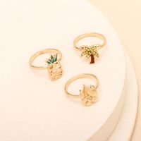 Wholesale Jewelry Pineapple Coconut Tree Ring Set Nihaojewelry main image 5
