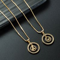 Großhandel Mode Hohle Krabbentaube Anhänger Kupfer Vergoldet Eingelegte Zirkon Halskette Nihaojewelry main image 3