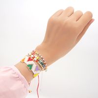 المنسوجة القلب قوس قزح اللؤلؤ البوهيمي نمط ميوكي حبة سوار المجوهرات بالجملة Nihaojewelry main image 5