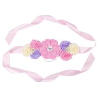 Pink Big Flower Party Belt Pregnant Decorative Wholesale Nihaojewelry main image 6