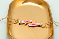 Wholesale Jewelry Palm Color Oil Drop Heart Pattern Pendant Copper Necklace main image 5