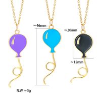 Wholesale Jewelry Ballon Dripping Oil Round Pendant Copper Necklace Nihaojewelry main image 6