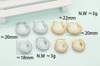 Wholesale New Style Full Diamond Zircon Copper Earrings Nihaojewelry main image 6