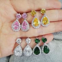 Water Drop Zircon Korean Style Earrings Wholesale Jewelry Nihaojewelry main image 2