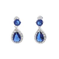 Water Drop Zircon Korean Style Earrings Wholesale Jewelry Nihaojewelry main image 3