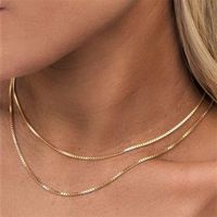 Stainless Steel 14K Gold Plated Plating U Shape Necklace main image 3
