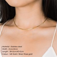Stainless Steel 14K Gold Plated Plating U Shape Necklace main image 4